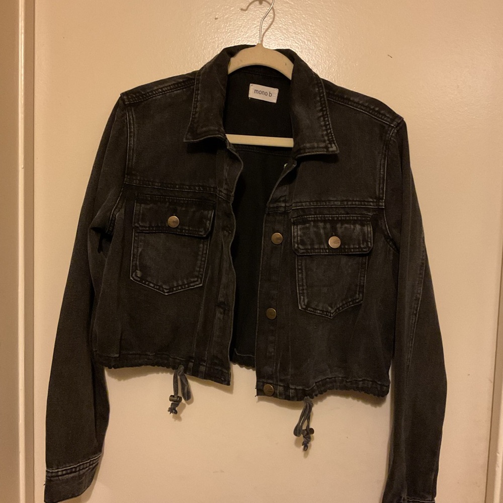 Mono B Black Denim Jacket